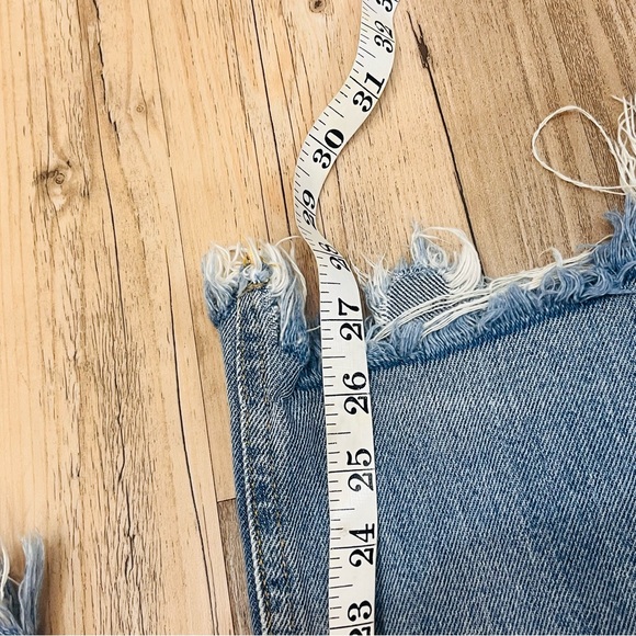 Free People Maggie Mid Rise Straight Leg Jeans cropped size 24 - Picture 8 of 9